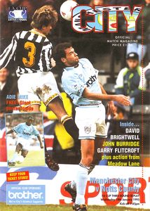 Manchester City v Notts County FA Cup 3rd Round Replay 1994/95