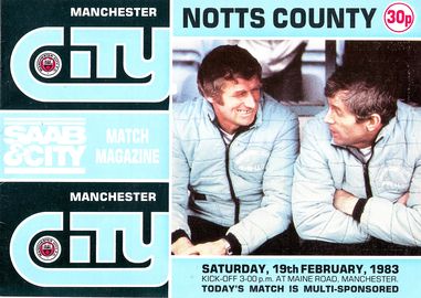 Manchester City v Notts County 1982/83