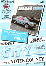 Manchester City v Notts County 1984/85