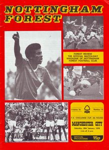 Nottingham Forest v Manchester City FA Cup 4th Round 1977/78