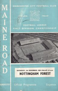 Manchester City v Nottingham Forest 1966/67