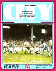 Manchester City v Nottingham Forest 1977/78