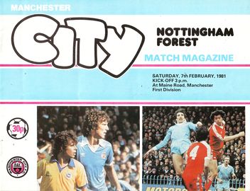 Manchester City v Nottingham Forest 1980/81