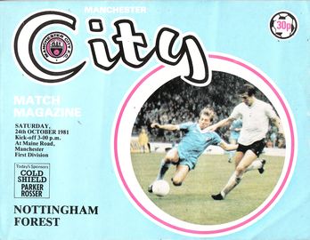 Manchester City v Nottingham Forest 1981/82