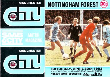 Manchester City v Nottingham Forest 1982/83