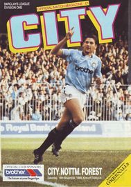 Manchester City v Nottingham Forest 1989/90