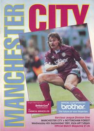 Manchester City v Nottingham Forest 1991/92