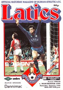 Oldham Athletic v Manchester City 1988/89
