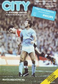 Manchester City v Oxford United 1986/87