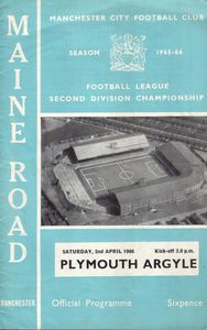 Manchester City v Plymouth Argyle 1965/66