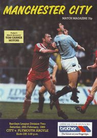Manchester City v Plymouth Argyle 1988/89