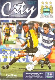Manchester City v Port Vale 1997/98