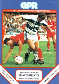 Queens Park Rangers v Manchester City 1989/90