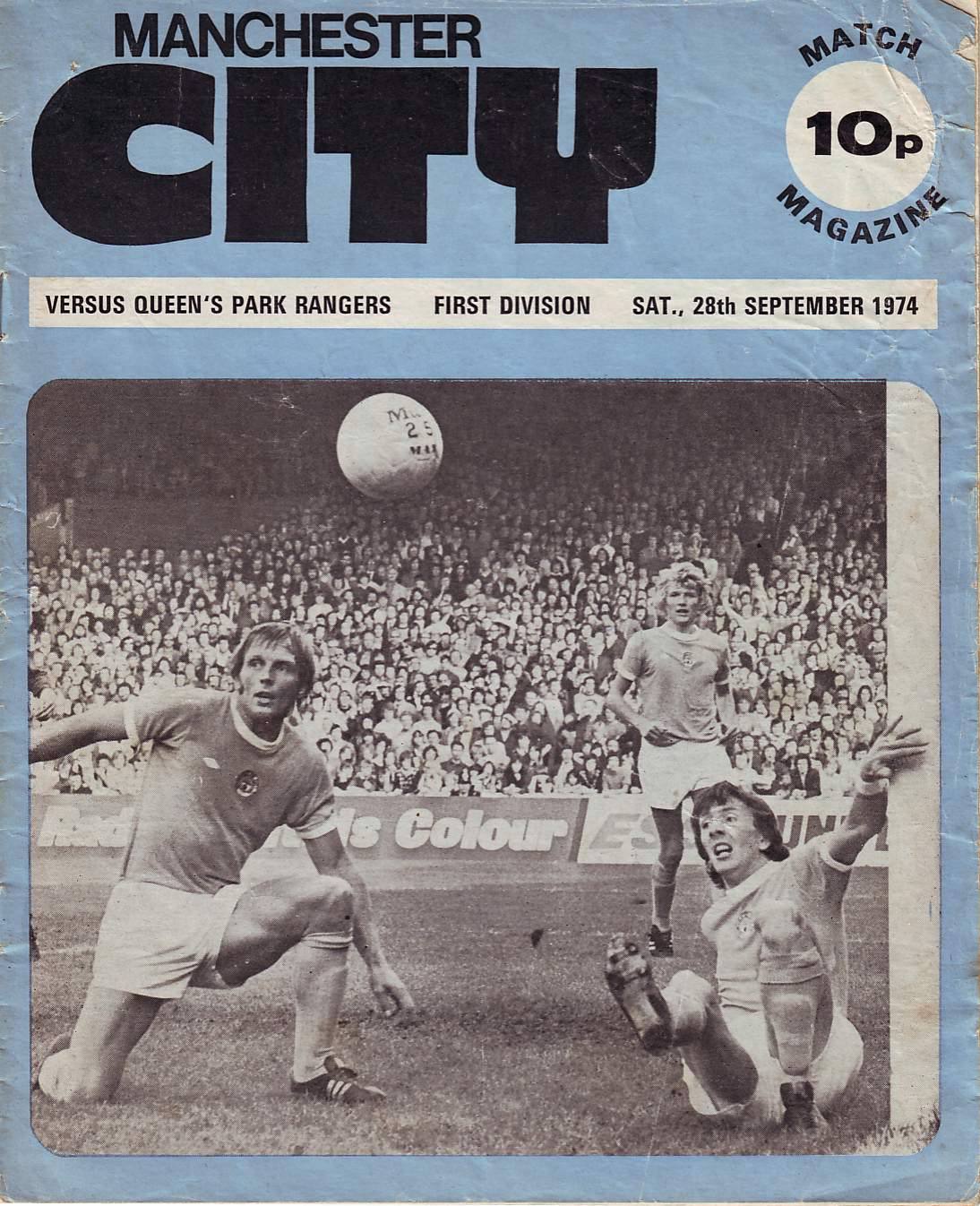 Manchester City v Queens Park Rangers 1974/75