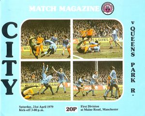 Manchester City v Queens Park Rangers 1978/79