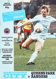 Manchester City v Queens Park Rangers 1985/86