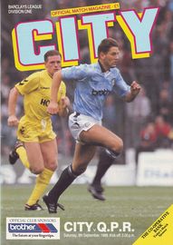 Manchester City v Queens Park Rangers 1989/90