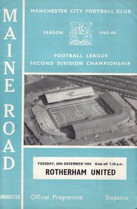 Manchester City v Rotherham United 1965/66