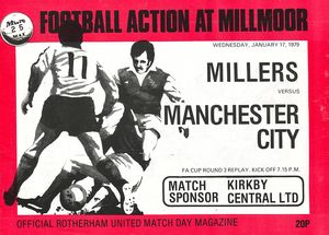 Rotherham United v Manchester City FA Cup 3rd Round Replay 1978/79