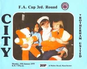Manchester City v Rotherham United FA Cup 3rd Round 1978/79