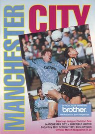 Manchester City v Sheffield United 1991/92