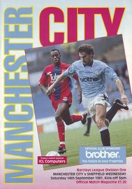 Manchester City v Sheffield Wednesday 1991/92
