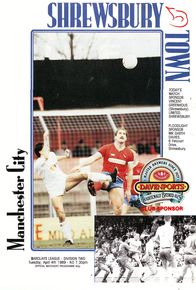 Shrewsbury Town v Manchester City 1988/89