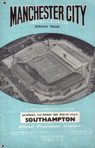 Manchester City v Southampton 1963/64