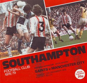 Southampton v Manchester City League Cup 5th Round 1978/79