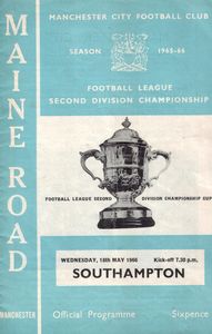 Manchester City v Southampton 1965/66
