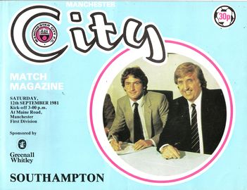 Manchester City v Southampton 1981/82