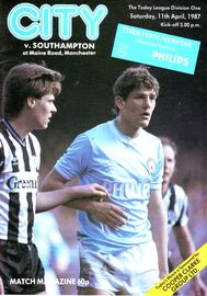 Manchester City v Southampton 1986/87