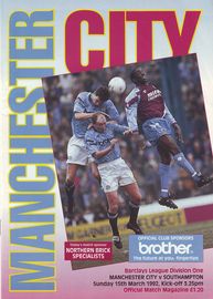 Manchester City v Southampton 1991/92