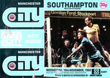 Manchester City v Southampton Milk Cup 3rd Round 1982/83