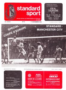 Standard Liege v Manchester City UEFA Cup 2nd Round 2nd Leg 1978/79