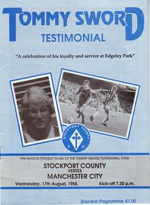 Stockport County v Manchester City Tommy Sword Testimonial 1988/89