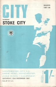 Manchester City v Stoke 1967/68