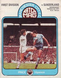 Manchester City v Sunderland 1976/77