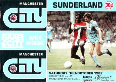Manchester City v Sunderland 1982/83