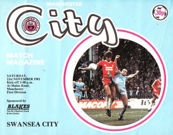 Manchester City v Swansea 1981/82