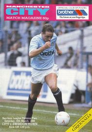 Manchester City v Swindon Town 1987/88