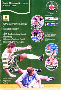 Total Network Solutions v Manchester City UEFA Cup Qualifying Round 2nd Leg 2003/04