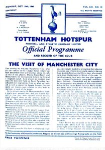 Tottenham Hotspur v Manchester City 1960/61
