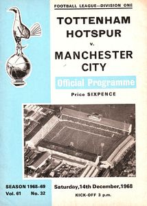 Tottenham Hotspur v Manchester City 1968/69