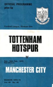 Tottenham Hotspur v Manchester City 1972/73