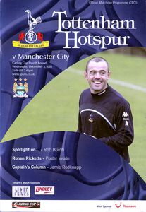 Tottenham Hotspur v Manchester City Carling Cup 4th Round 2003/04
