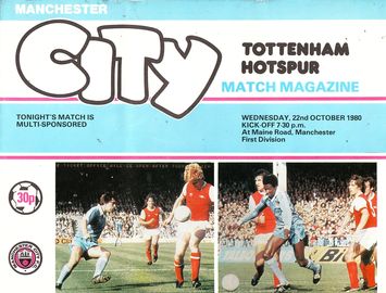 Manchester City v Tottenham Hotspur 1980/81