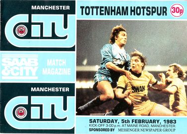 Manchester City v Tottenham Hotspur 1982/83