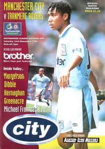 Manchester City v Tranmere Rovers 1996/97