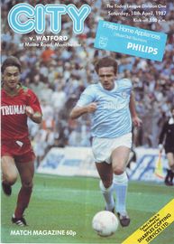 Manchester City v Watford 1986/87
